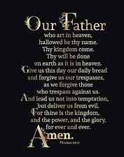 THE LORDS PRAYER PHOTO 8.5X11 JESUS CHRIST PHOTO OUR FATHER GOD HEAVEN REPRINT picture