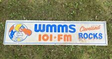 Vintage Original 1970s WMMS 101 Cleveland ROCKS Radio Station Metal Sign picture