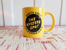 Vintage Yellow The Mystery Spot Santa Cruz CA Large Coffee Mug MINTY Rare HTF  picture