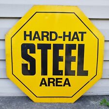 RARE Vintage Hard Hat Steel Area Tin & Cardboard Easel Sign Peppermint Schnapps picture