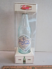 COKE Coca Cola Commemorative straight side BOTTLE Blue 1900 embossed Official picture