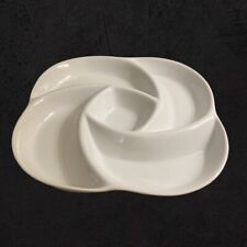 Fitz and Floyd Everyday White Porcelain Chip & Dip Serving Bowl picture