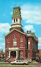 Herkimer NY New York, Herkimer County Court House, Old Cars, Vintage Postcard picture