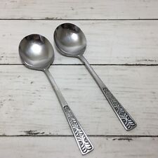 Alhambra Stainless Flatware Japan Round Bowl Soup Spoon x 2 picture