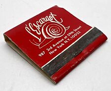 Vintage L'Escargot Restaurant Francias Matchbook  *Ships Fast picture