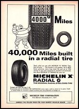 1967 Michelin Man X Radial Tile Bibendum Vintage Print Ad Wall Art Photo 8x11 picture