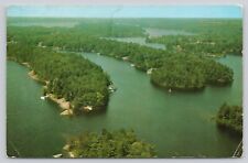 Sunset Kove Cottages & Campsite Rice lake Wisconsib Vintage Postcard picture