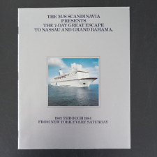 MS SCANDINAVIA Scandinavian World Cruises Nassau Grand Bahama Brochure 1983-84 picture