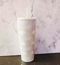 Starbucks 2022 Siren Shell White Pearl Mermaid Scales Cold Cup Tumbler 24oz MINT picture