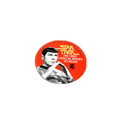Star Trek Leonard Nimoy Spok Only Logical Books To Read Metal Tab Button picture