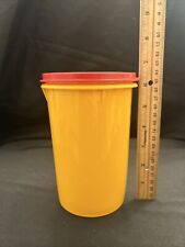 Tupperware 321-6 Yellow Cannister with 215-92 Red Lid picture