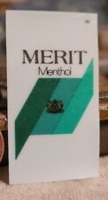 Vintage MERIT MENTHOL Cigarette Advertising Small Decal From 1980s  picture