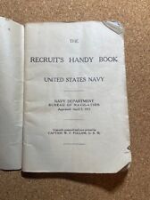 Named Pre-WW1 US Navy Recruit’s Hanbook 1913 picture