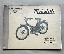 Motobecane Motoconfort Mobylette Type AV 41 AV 42 Spare Part Catalog French Text picture