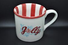 2007 Starbucks Jolly Red & White Peppermint Candy Holiday Coffee Mug picture