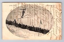 Munising, MI-Michigan, A Ski Jumping, c1907, Vintage Postcard picture