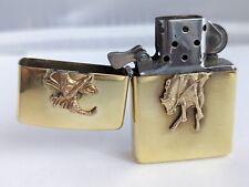 Vintage 1994 Solid Brass Marlboro Country Store Bucking Bronco Zippo Lighter picture