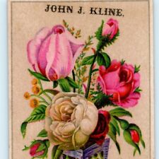 c1880s Somerville NJ John J Kline Dealer Ladies Gents Fine Shoes Trade Card C13 picture