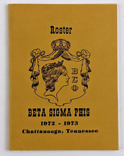 1972-73 Chattanooga Tennessee Beta Sigma Phi Sorority Roster VTG Booklet Phis TN picture