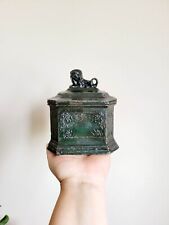 Antique Late 18th Century Georgian Lead Tobacco Box Jar Caddy with Lion picture