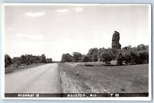 Mauston Wisconsin WI Postcard RPPC Photo Highway 12 Road Scene c1910's Antique picture