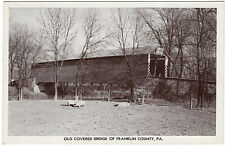 Williamson PA Postcard 1950s Baker Caverns Old Covered Bridge of Franklin County picture