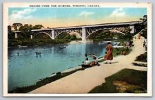 Bridge over the Humber. Vintage Toronto Postcard picture