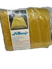 VIntage St Marys St. Moritz Blanket Yellow Gold Twin Double USA NOS  New 72x90” picture