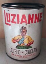 Antique old vintage LUZIANNE COFFEE TIN New Orleans  picture