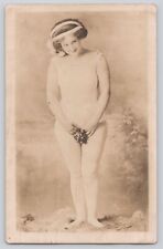 Postcard RPPC Photo Risqué Suggestive Flirty Young Lady Vintage Antique picture