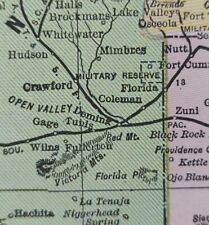 Vintage 1899 NEW MEXICO TERRITORY Map 11