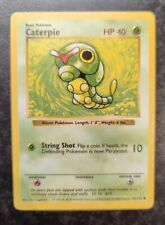 Caterpie 45/102 Shadowless Base Set Non Holo Uncommon Pokemon Card WOTC TCG 1999 picture