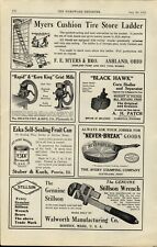 1912 JULY PAPER AD Myers Rolling Ladder Stillson Wrench Black Hawk Corn Sheller picture
