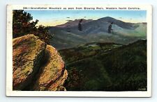 Grandfather Mountain As Seen From Blowing Rock North Carolina NC VTG Postcard picture