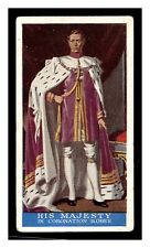 HIS MAJESTY CORONATION ROBE #30 CORONATION MAJESTIES 1937 GODFREY PHILLIPS CARD picture