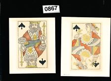 PRINTS OF 3 PLAYING CARDS. SCARCE - #0867 picture