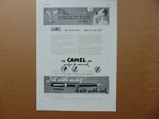 1936 The CAMEL PEN Fill with Water Write with Ink vintage art print ad picture