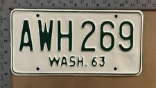1963 Washington license plate AWH 269 YOM DMV King Ford Chevy Dodge 16310 picture