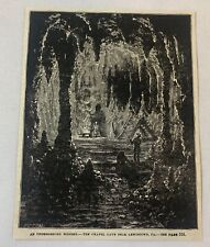 1876 magazine engraving ~ CHAPEL CAVE Lewiston, PA picture
