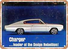 METAL SIGN - 1966 Dodge Charger. Leader of the Dodge Rebellion Vintage Ad picture