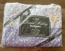Vintage Laura Ashley 200 CALE~KING FLAT SHEET ONLY W/RUFFLE ~NOS~PURPLE & WHITE picture