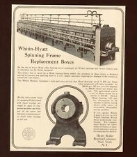 1922 Whitin-Hyatt Textile Advertisement Roller Bearing Box NY Antique Print AD picture