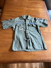 Vintage Military US Air Force Military Memorabilia Button Down Shirt Army Small picture