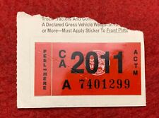 2011 DMV CALIFORNIA LICENSE PLATE REGISTRATION STICKER UNUSED picture