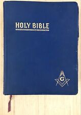 Holy Bible Masonic Edition Cyclopedic Indexed Red Letter Hertel Vintage 1951 picture