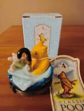 Disney Winnie the Pooh Piglet Umbrella Hinged Trinket Box Midwest Cannon Falls  picture