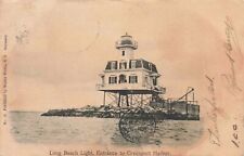 Postcard Long Beach Lighthouse Greenport Harbor Suffolk County New York NY 1905 picture
