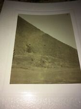 Antique Mounted photo: Egypt? SIde of Pyramid? picture