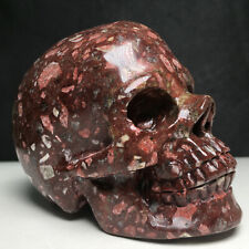 Rare！！444g Awesome Natural Agate Crystal Quartz Skull Healing Carving   picture