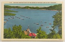 Watauga Lake, TN/Watauga Dam Boat Dock/Vintage Postcard picture